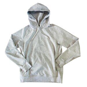 Lululemon City Sweat Pullover Hoodie Mens Light Gray Drawstring Hood Med/Large
